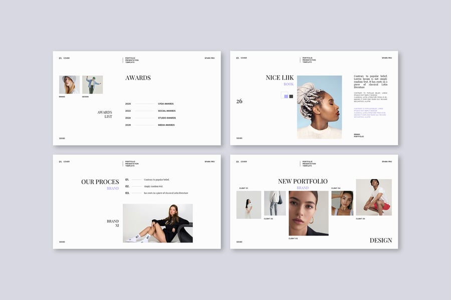 作品集演PPT模版 (PPTX)