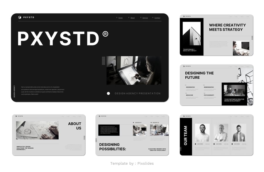 设计机构 PPT模版 (PPTX,PPT)