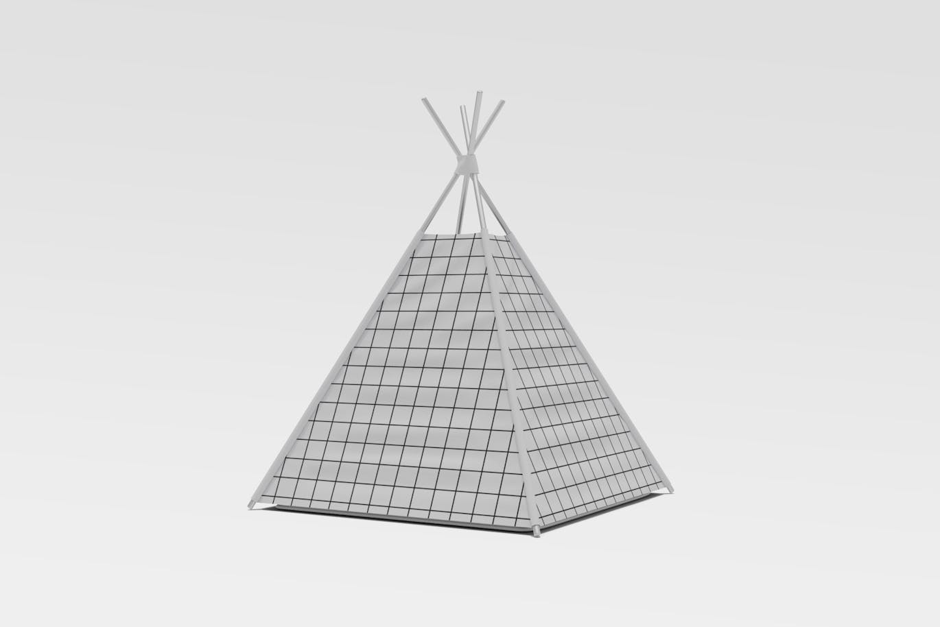 户外儿童帐篷模型 (PSD)