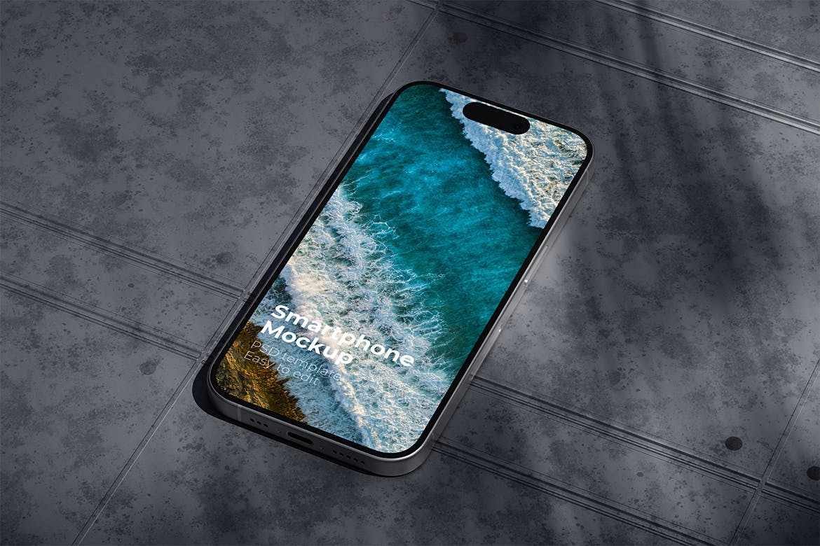 iPhone 15 手机样机 (PSD)