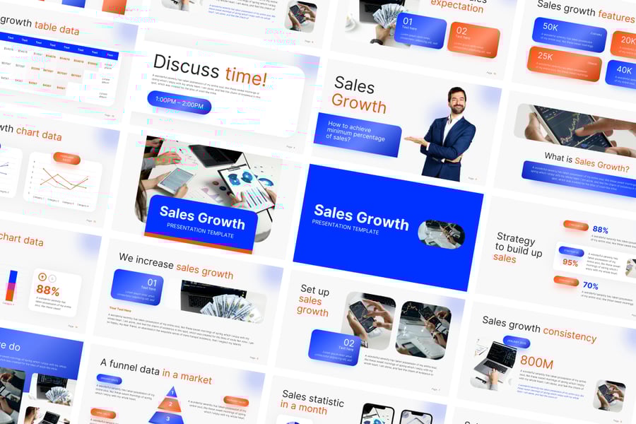 销售增长PPT模版 (PPTX)