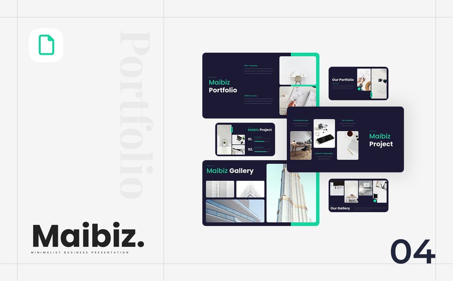极简主义PPT模版 (PPTX)