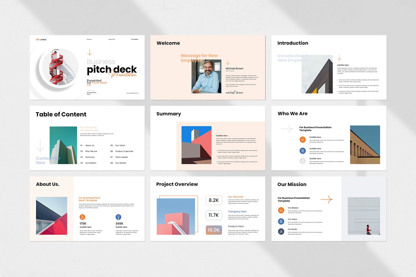 商业宣传材料演示PPT模版 (PPTX)