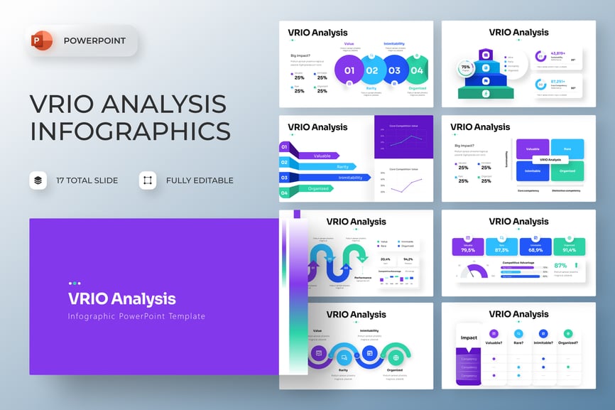 分析信息图表 PPT模板 (PPTX)