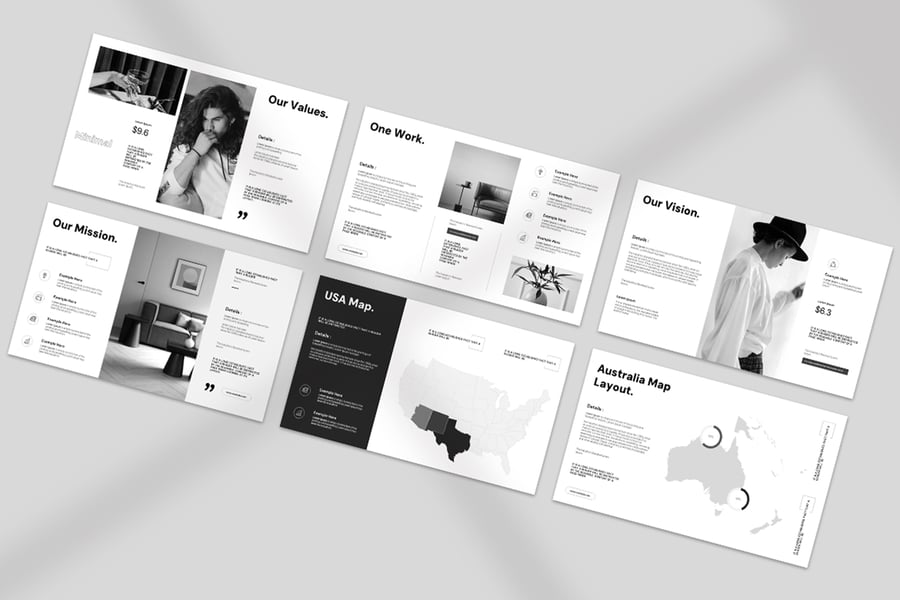 极简主义演示模板PPT模版 (PPTX)