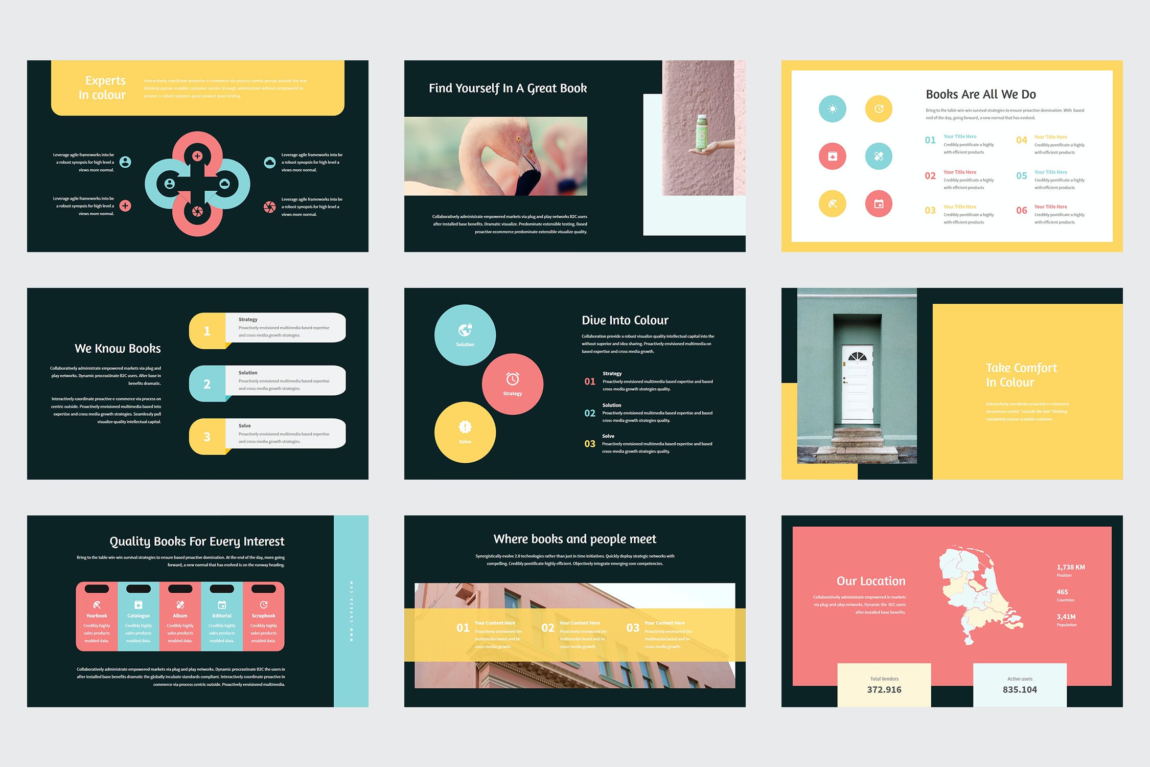 柔和的颜色PPT模板(PPTX)