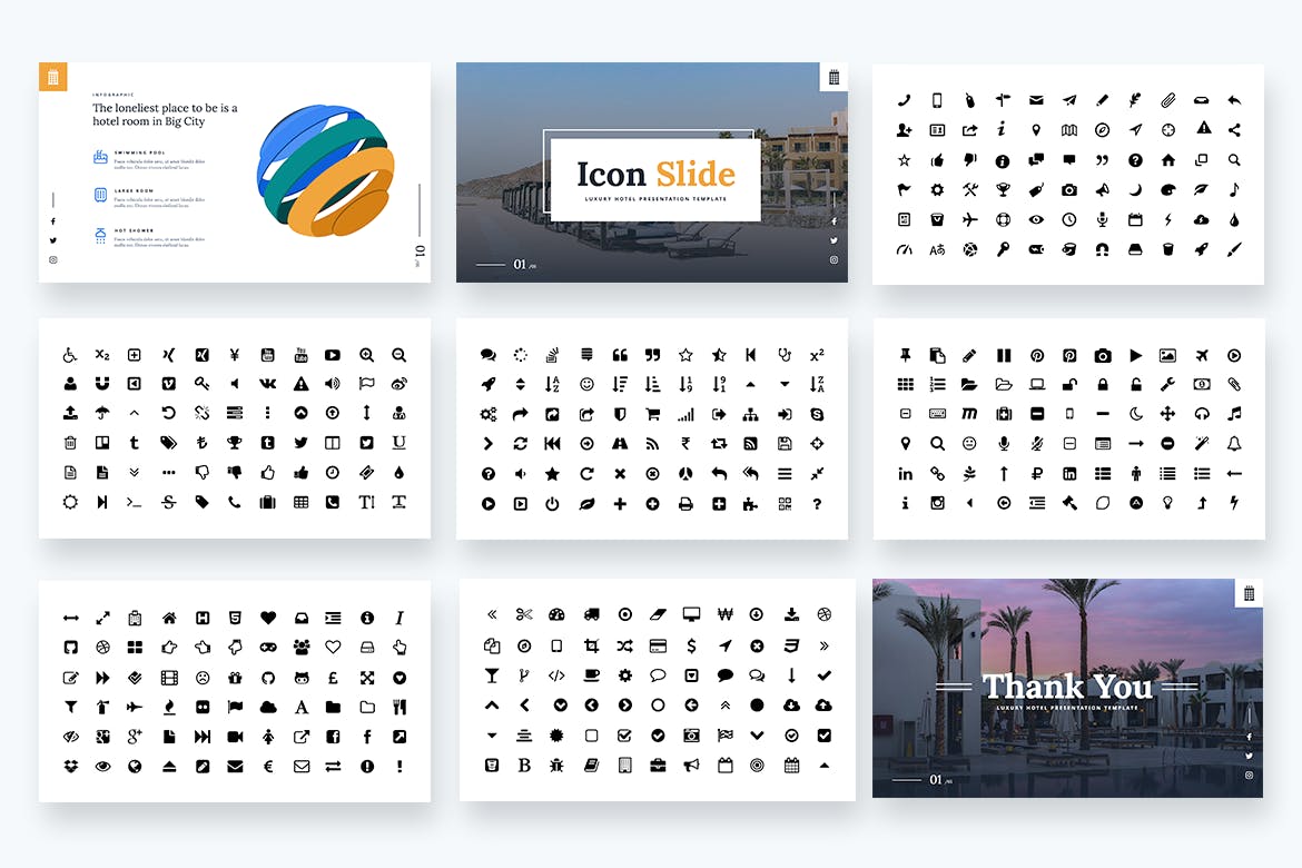 豪华酒店PPT模板(PPTX)