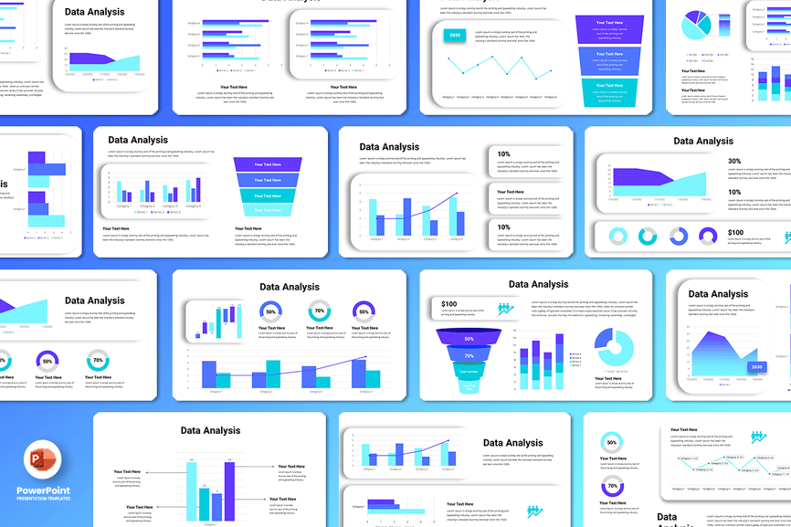 数据分析 数据图表-PPT模版 (PPTX)