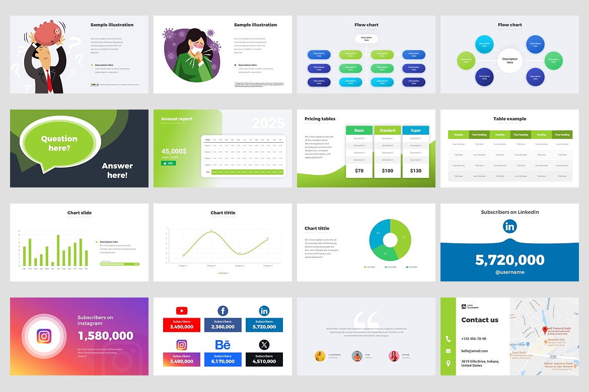 简洁现代互动解决方案PPT模版 (PPTX)