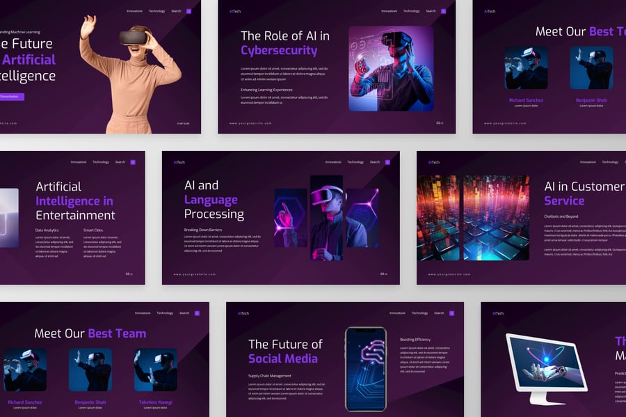 人工智能 PPT模版 (PPTX)