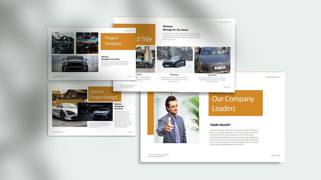 高品质的4S店汽车销售powerpoint幻灯片演示模板（pptx）