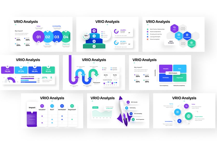 分析信息图表 PPT模板 (PPTX)