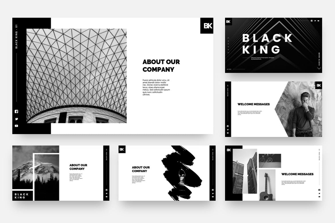 个性极简主义PPT模板下载（PPTX）