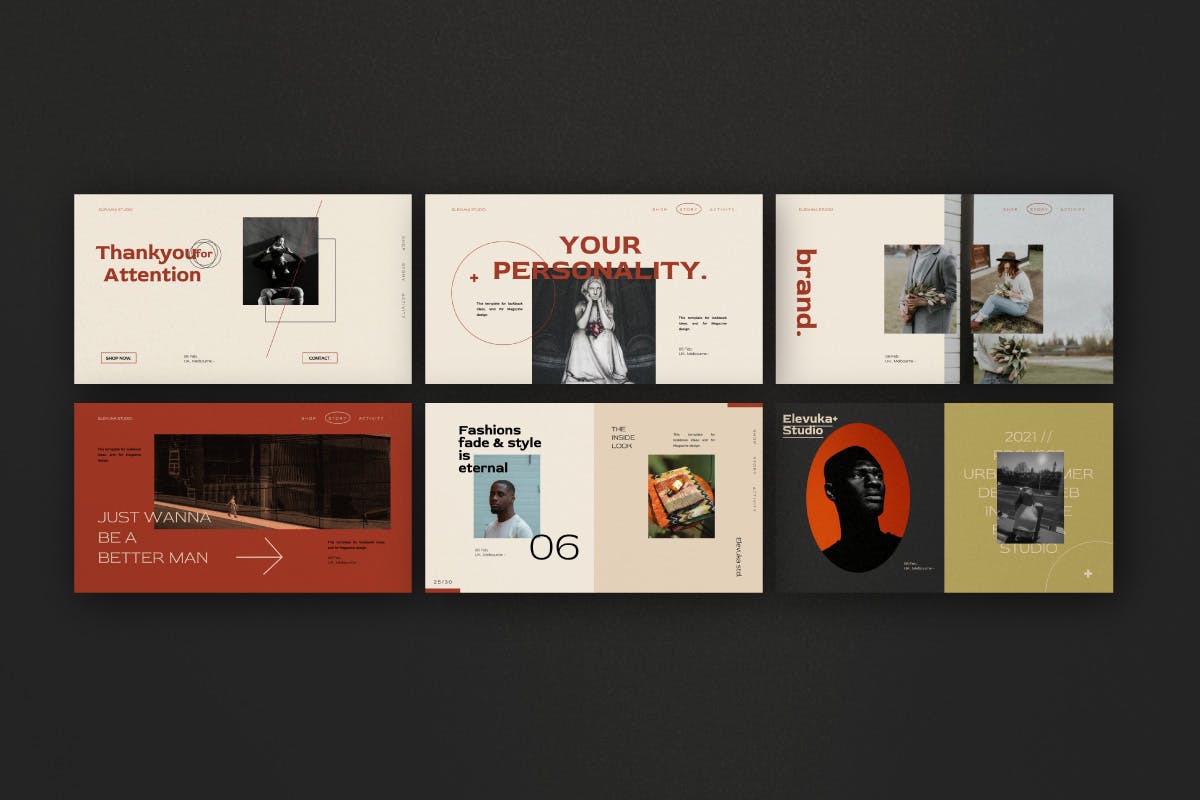 时尚都市风格的多用途高品质powerpoint幻灯片演示模板(pptx)