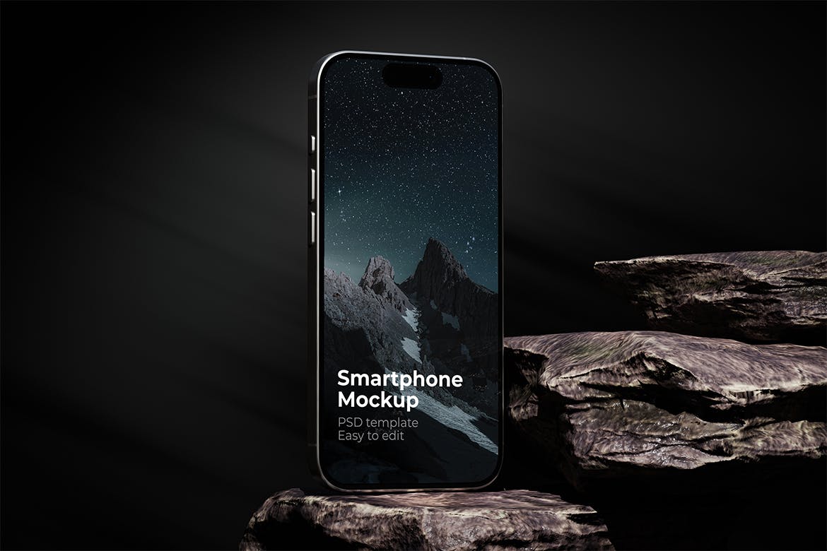 iPhone 15 手机样机 (PSD)