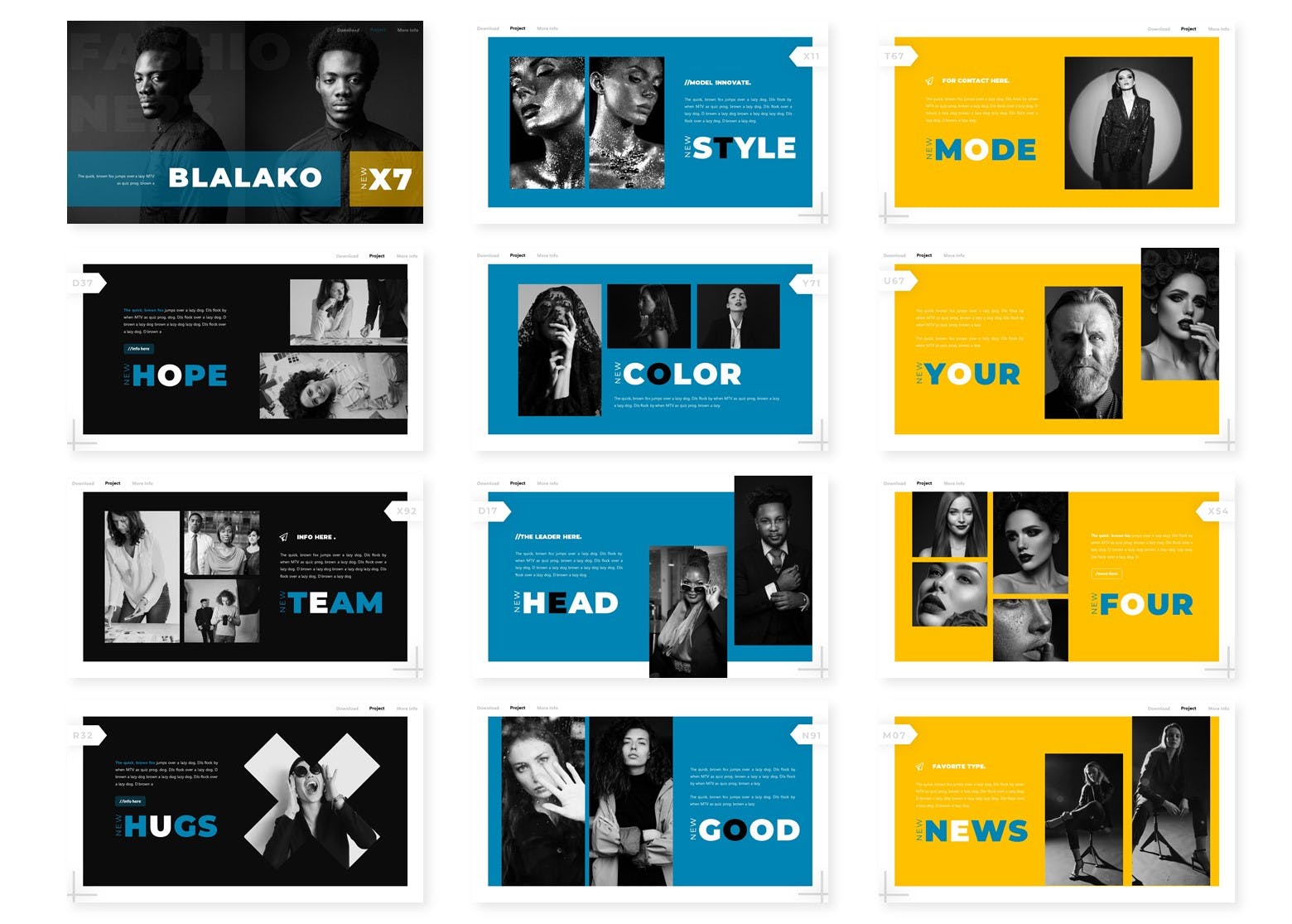 个性配色的PPT模板（PPTX）