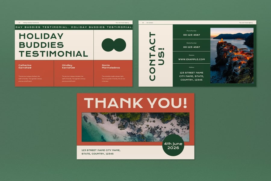 绿色瑞士旅游和旅游介绍PPT模版 (PPT,PPTX)