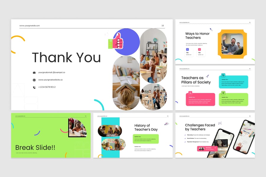 世界教师日演示文稿 PPT模版 (PPTX)