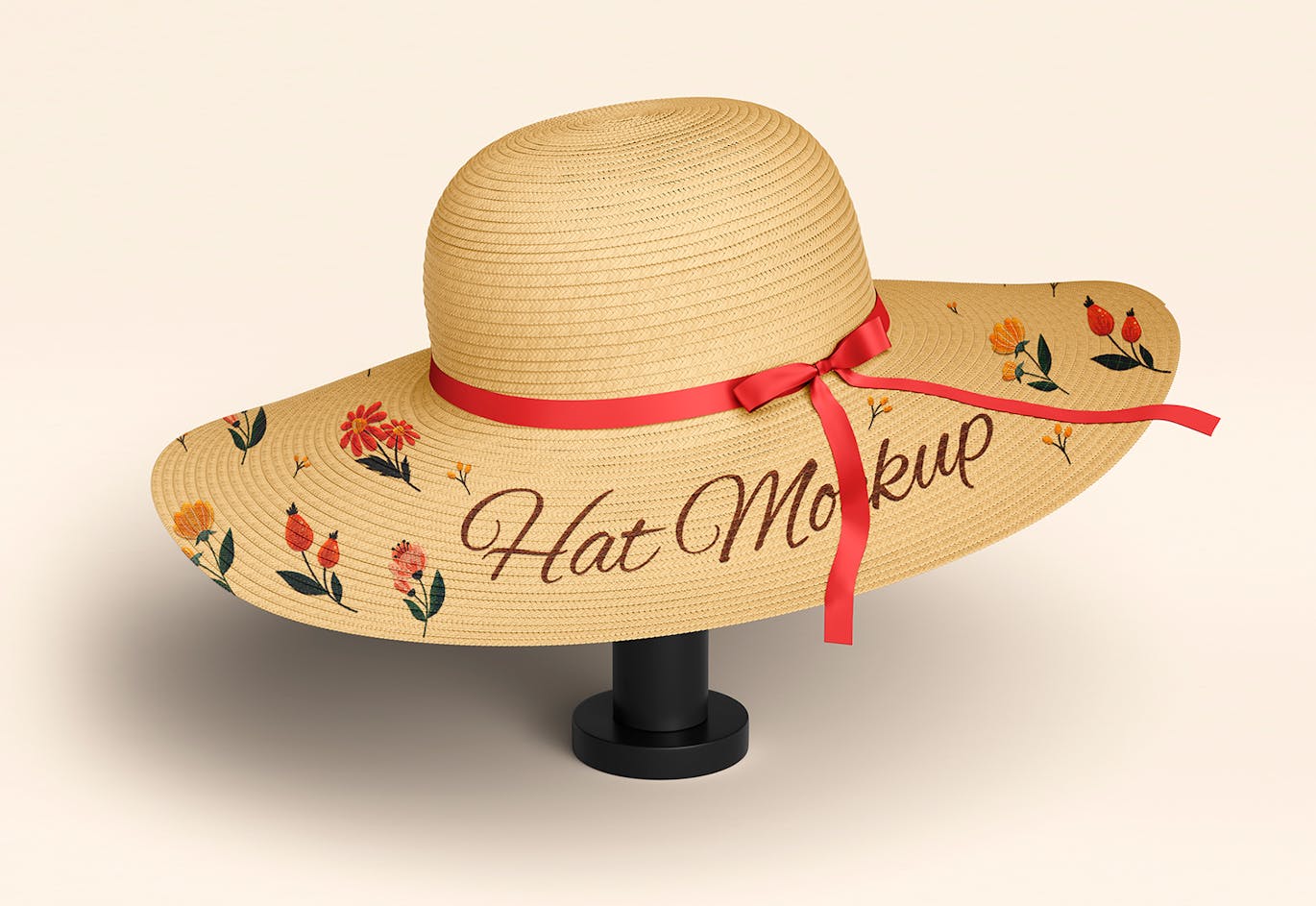 草帽帽子样机套装 (PSD)