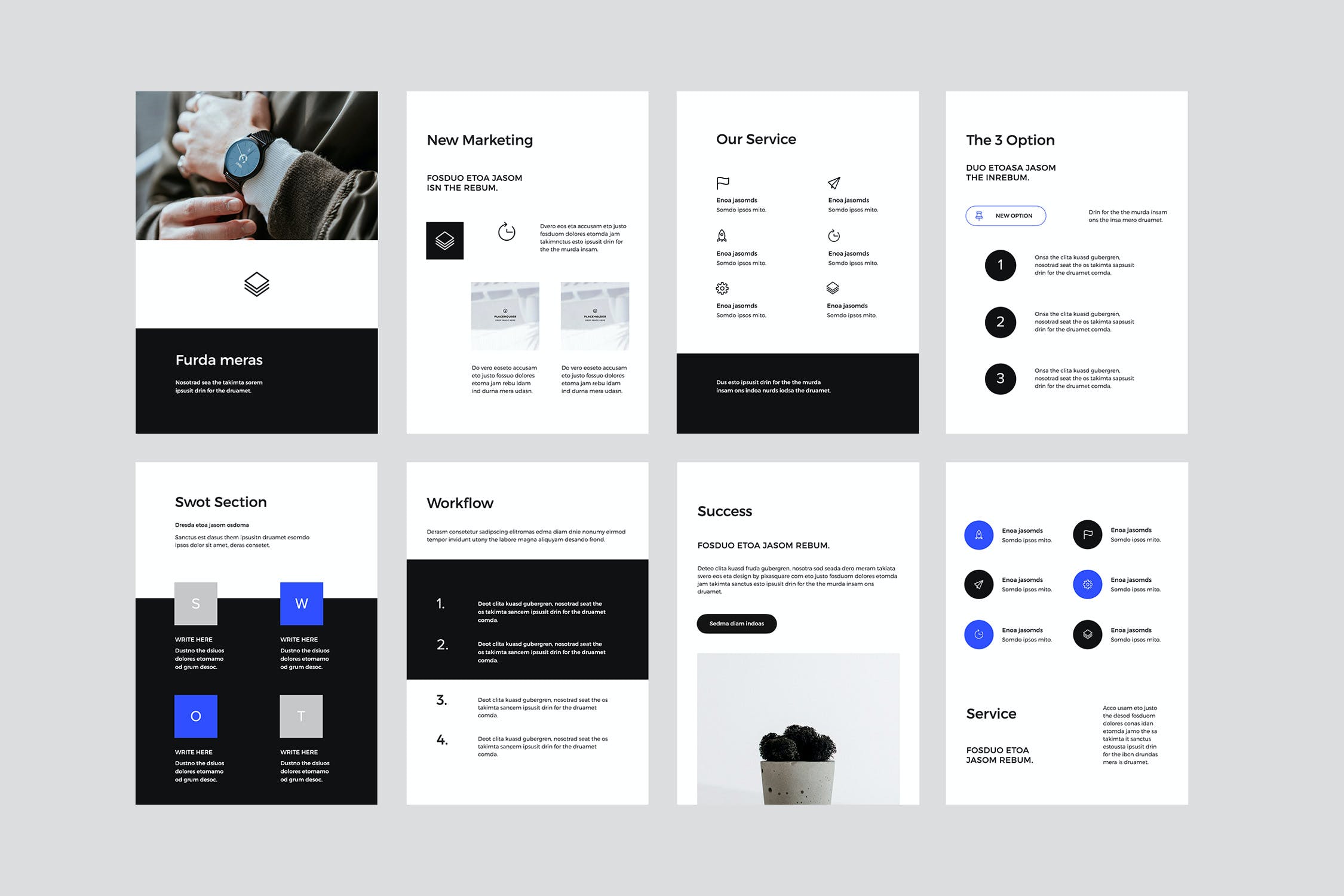 现代风格垂直版本的PPT模板(PPTX)