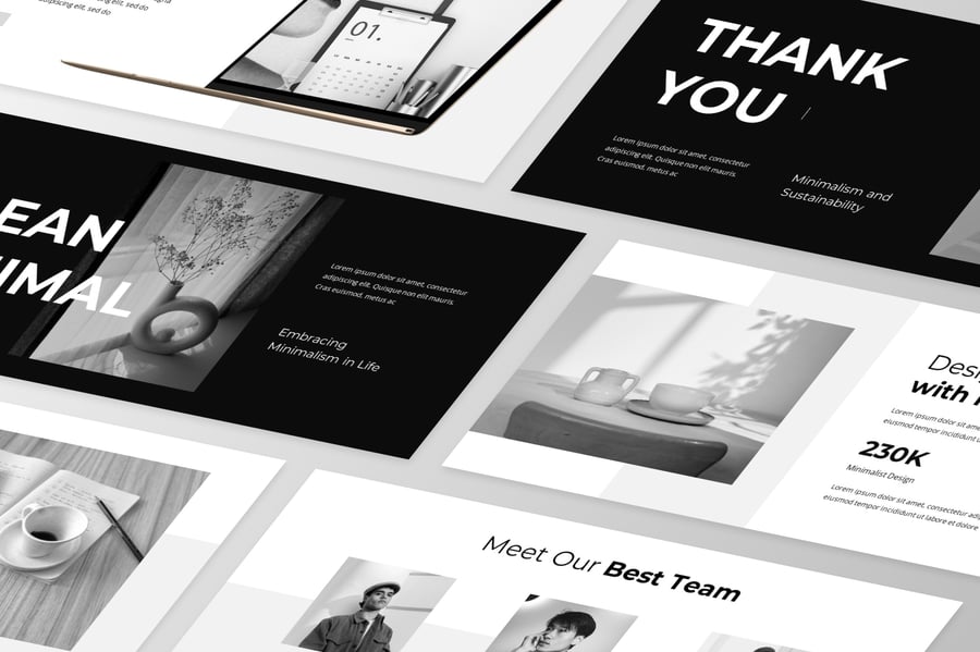 简约 – 极简主义PPT模版 (PPTX)