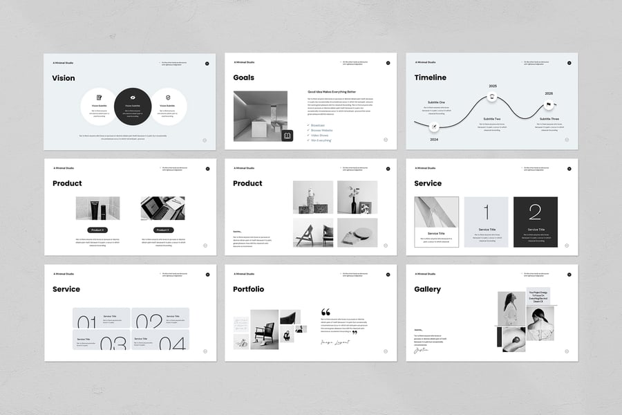 极简主义的商业提案 PPT模版 (PPTX)