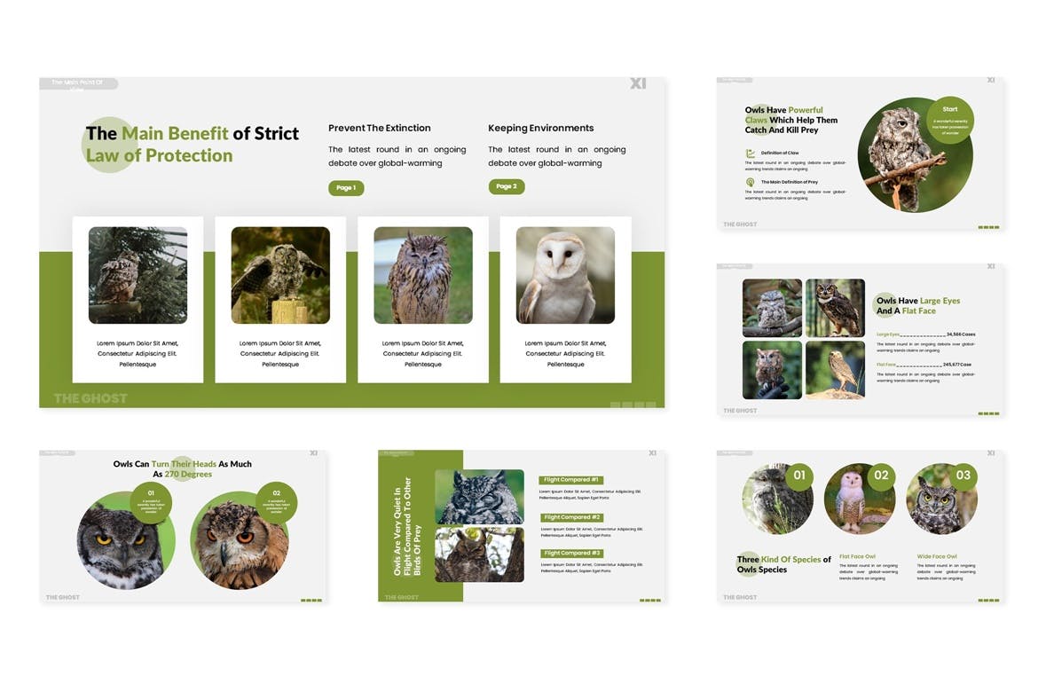 时尚清新简约多用途绿色健康环保powerpoint幻灯片演示模板（pptx）