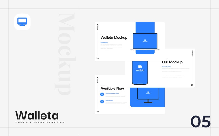 钱包APP介绍 PPT模版 (PPTX)