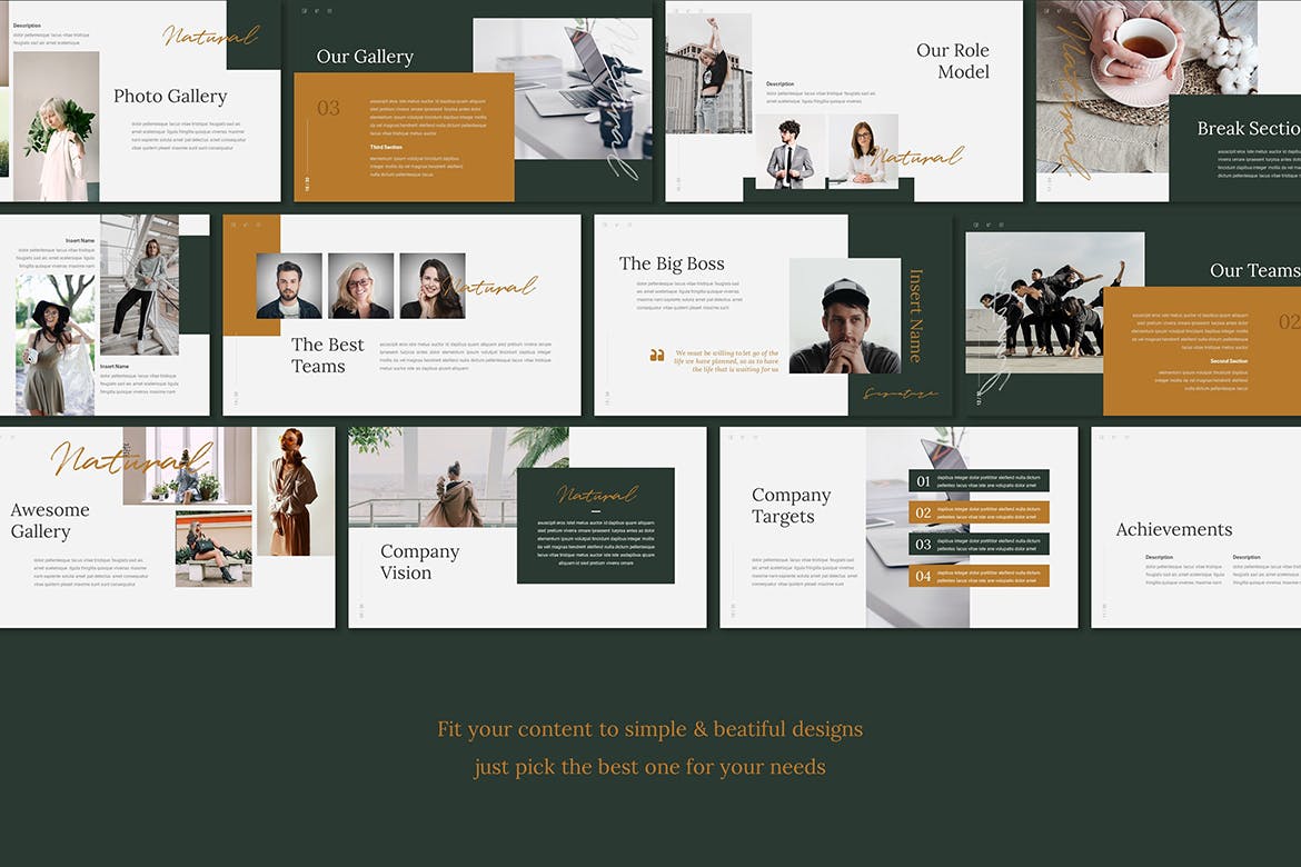 自然内容介绍的PPT模板下载（PPTX）