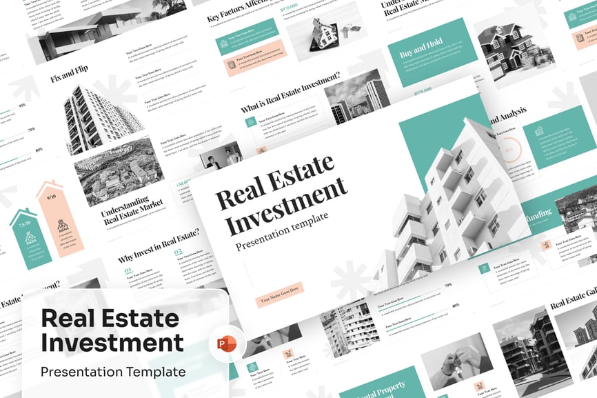 房地产投资PPT模版 (PPTX)