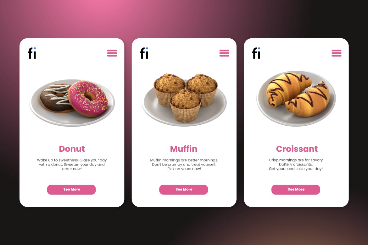 3D 早餐图标集 (FIG,PNG,PSD,Blend,GLTF)