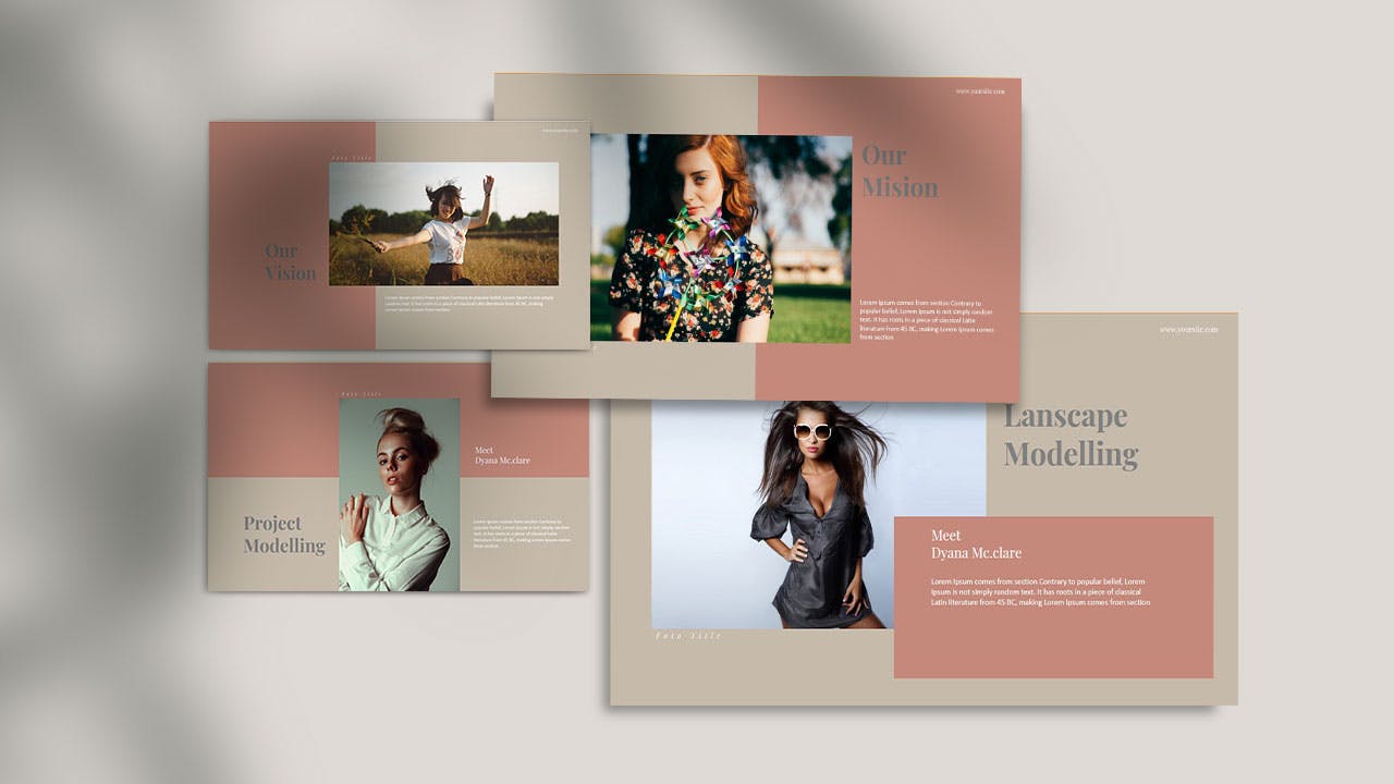 现代时尚优雅风格PPT模板（PPTX）