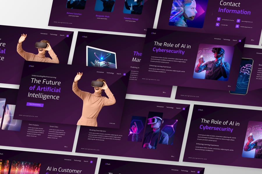 人工智能 PPT模版 (PPTX)