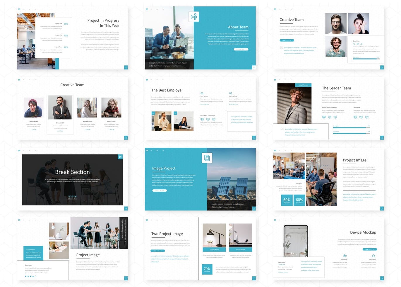 时尚高端简约清新多用途商业商务powerpoint幻灯片演示模板（pptx）