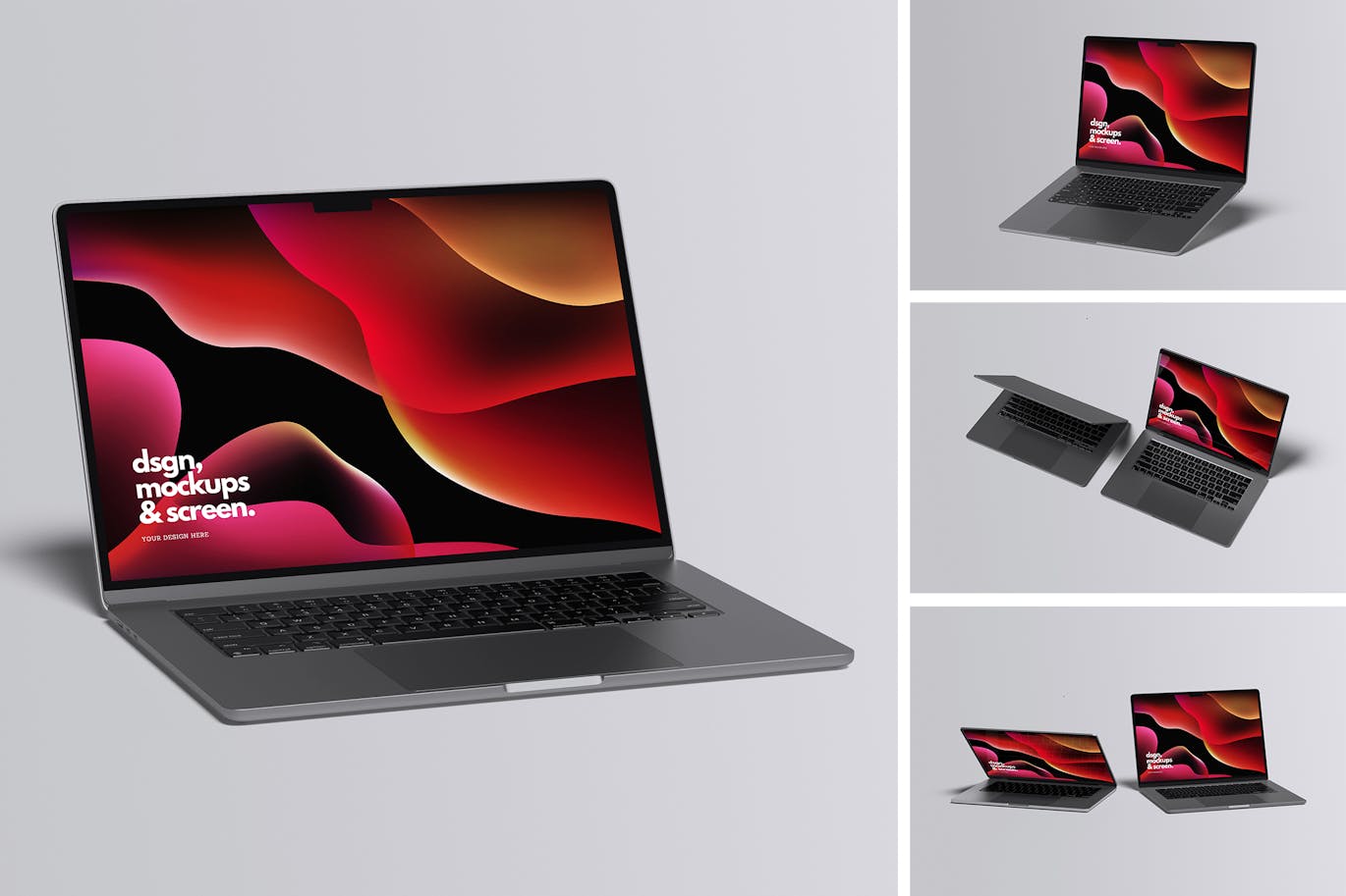 Macbook pro电脑样机 (PSD,PDF)