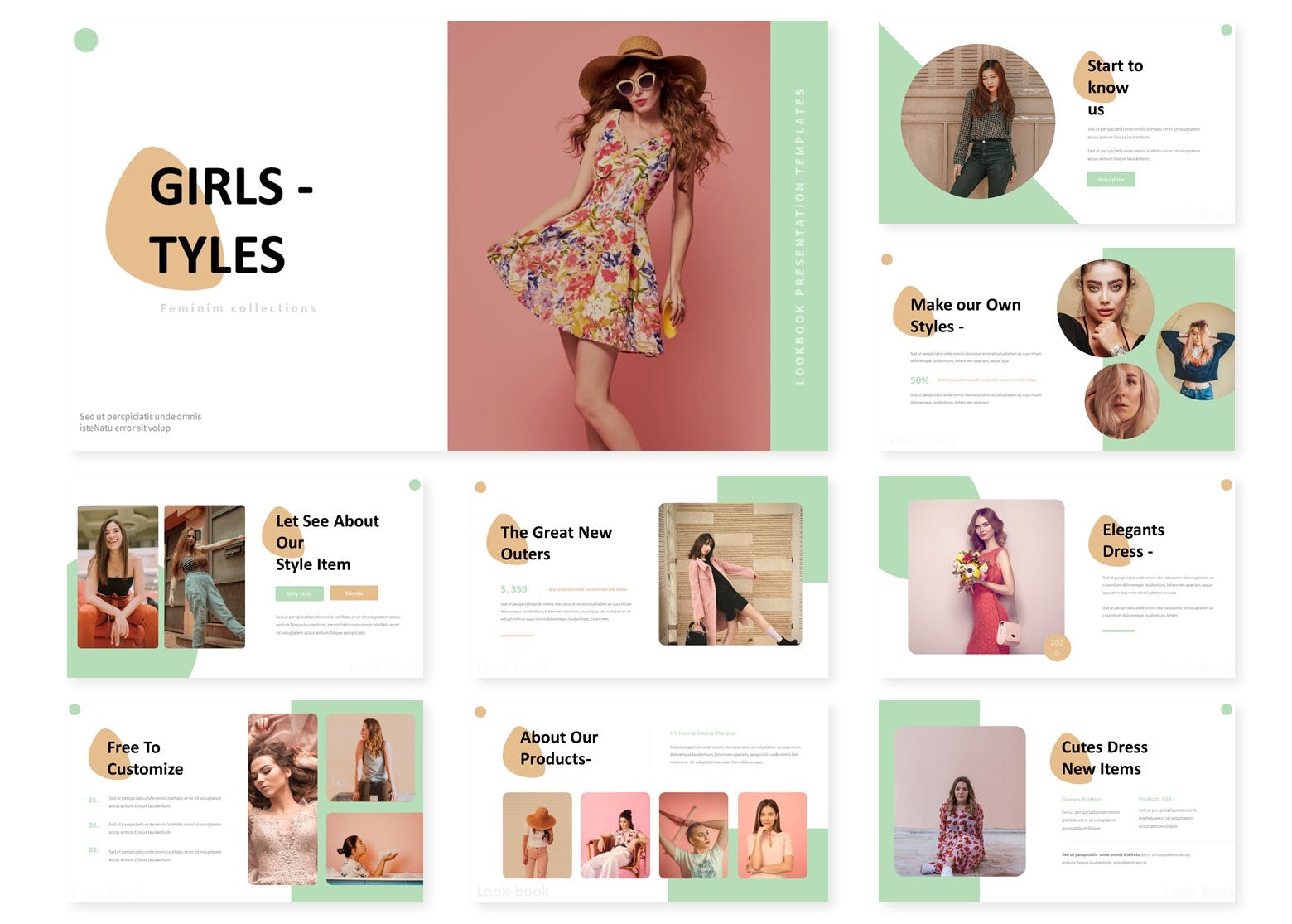 时尚多功能的PPT模板（PPTX,KEY）