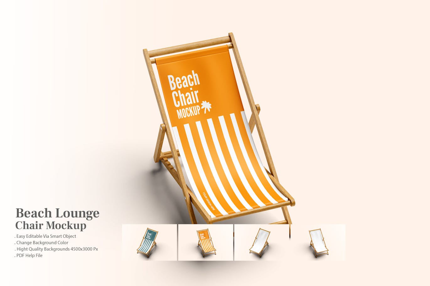 沙滩椅样机 (PSD,PDF)