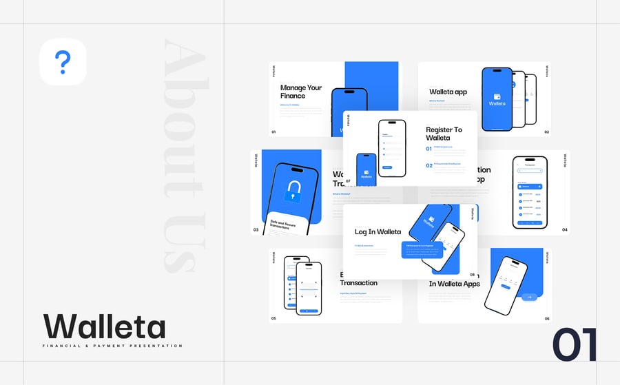 钱包APP介绍 PPT模版 (PPTX)