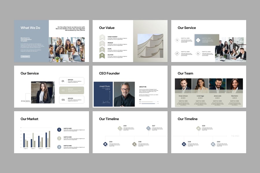 宣传材料演示模板 PPT模板 (PPTX)