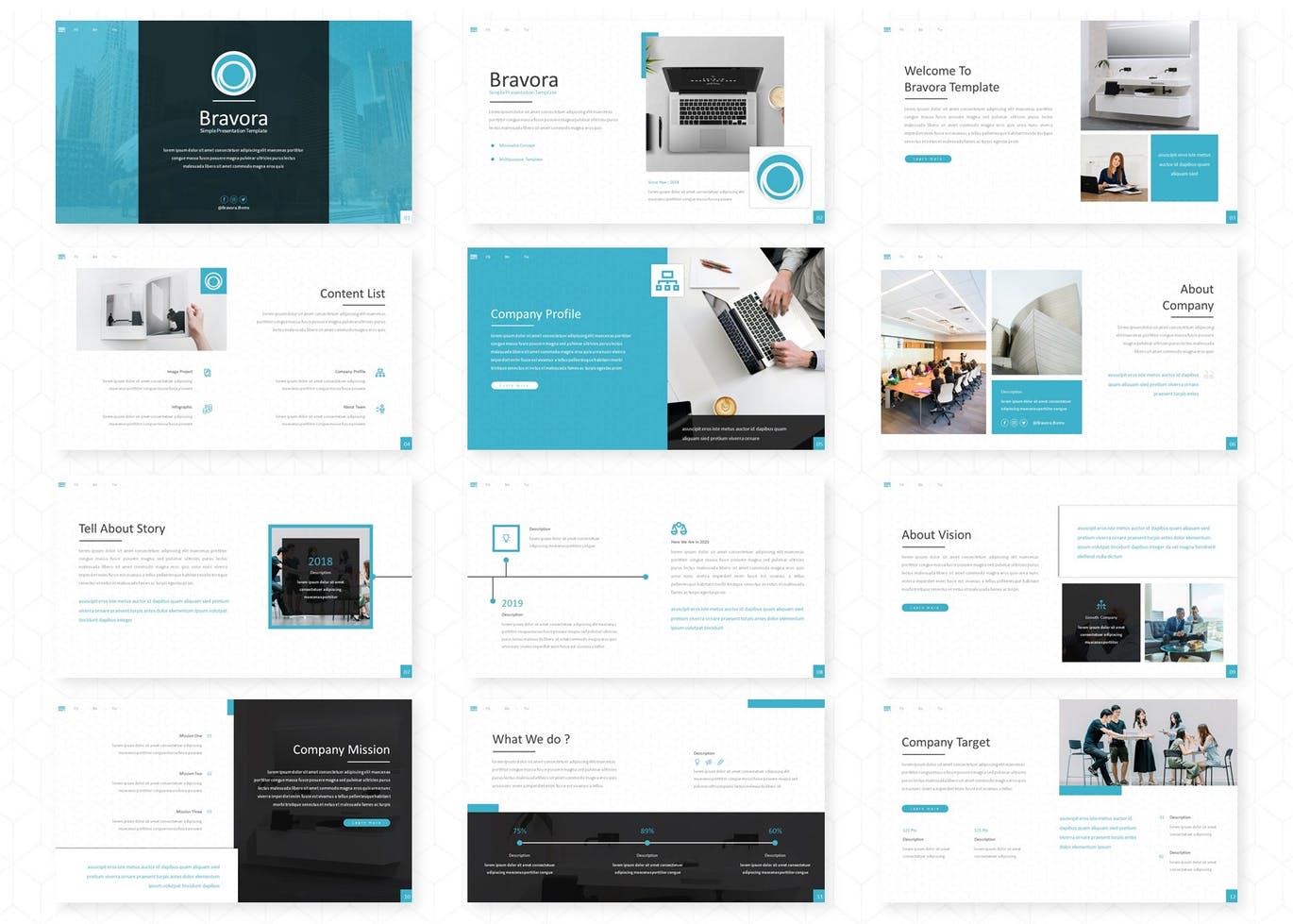 时尚高端简约清新多用途商业商务powerpoint幻灯片演示模板（pptx）