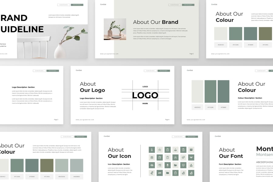 品牌指南 PPT模版 (PPTX)