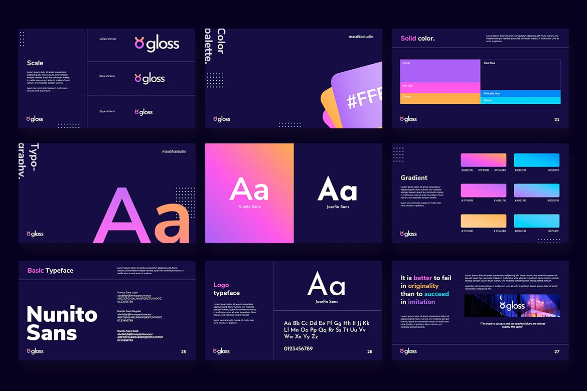 深色品牌风格PPT模板（PPTX,PDF）