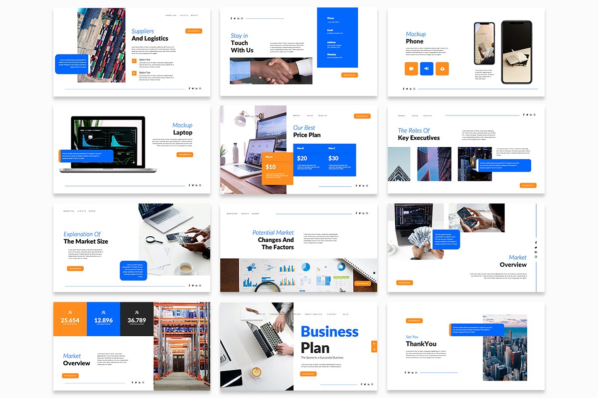 商业计划PPT模板 (PPTX)