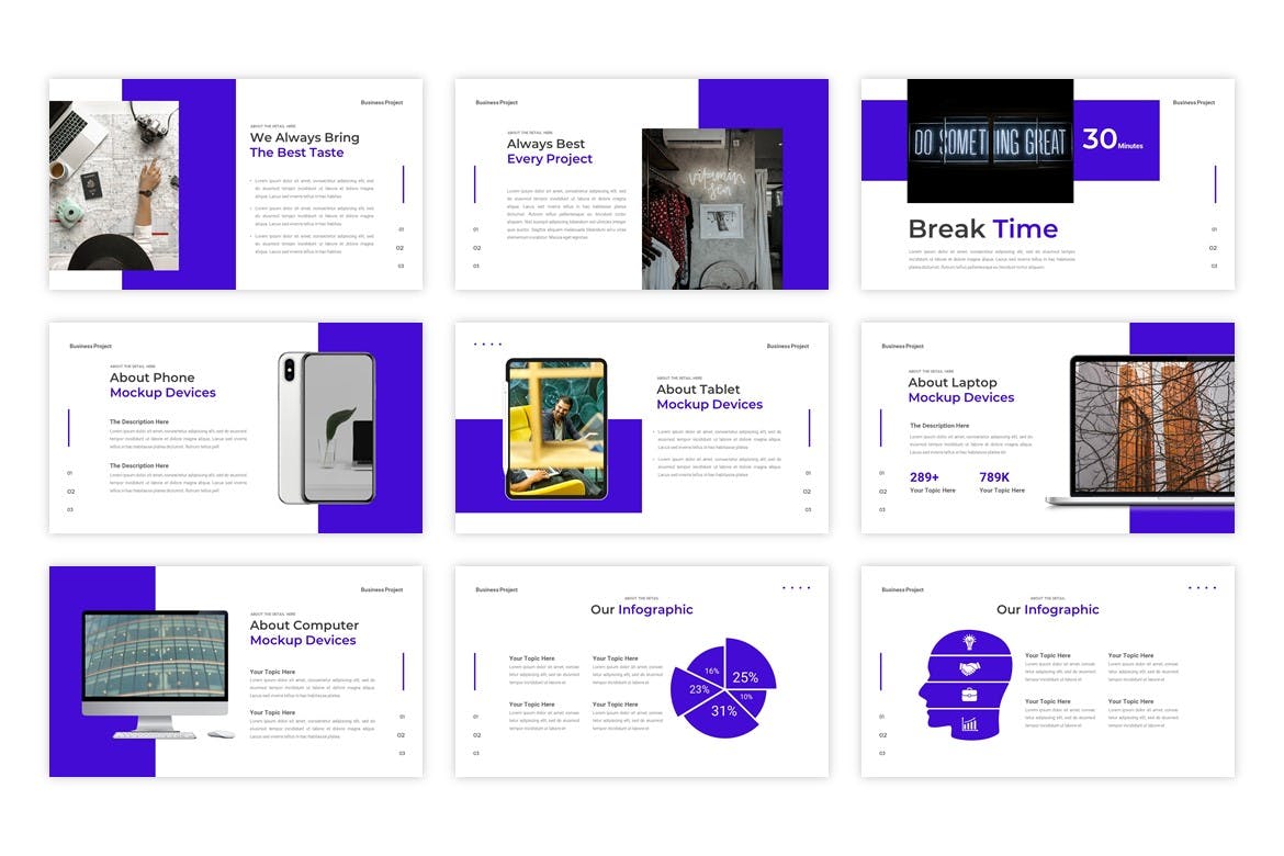 简约优雅时尚高端多用途大数据powerpoint幻灯片演示模板（pptx）