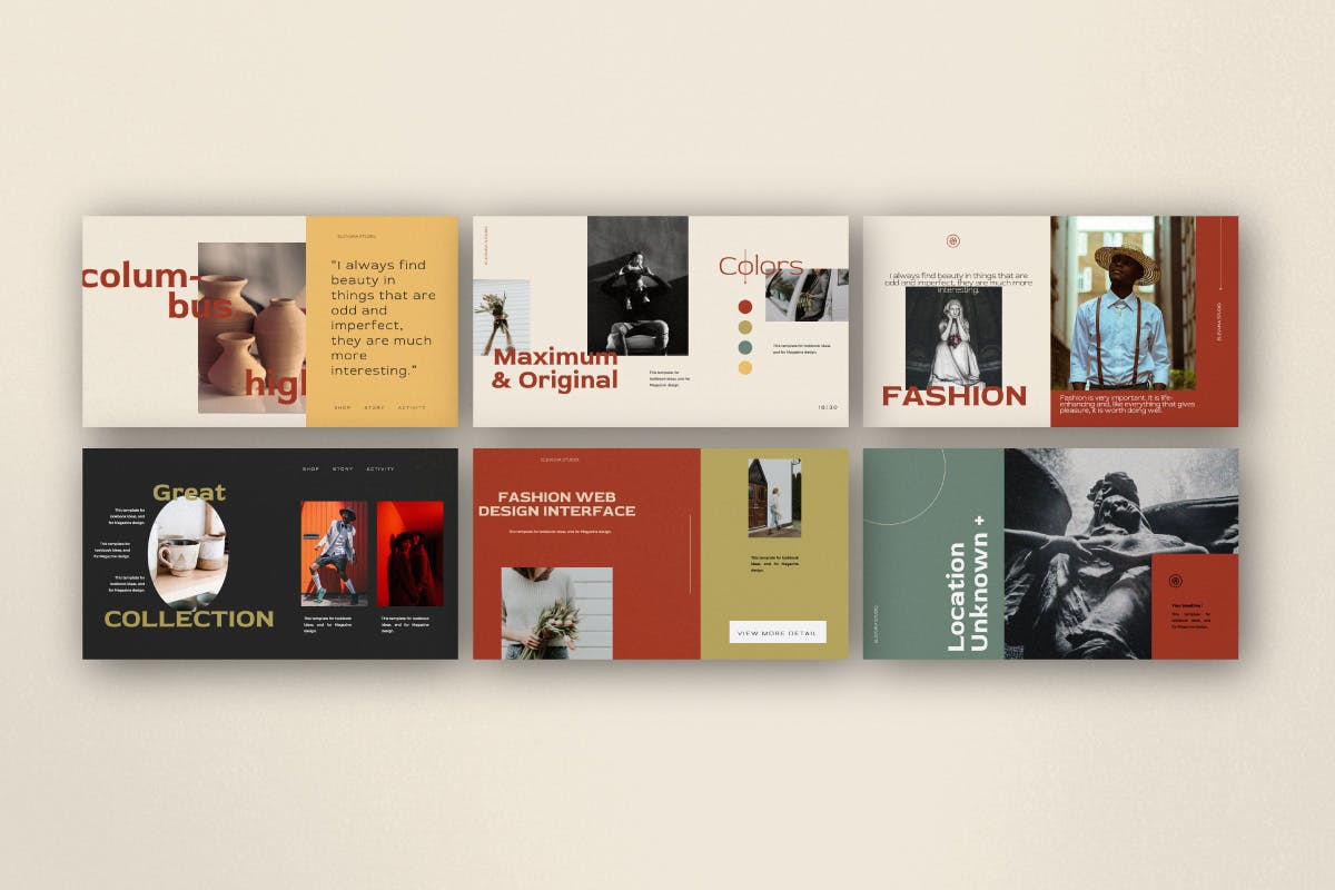 时尚都市风格的多用途高品质powerpoint幻灯片演示模板（pptx）