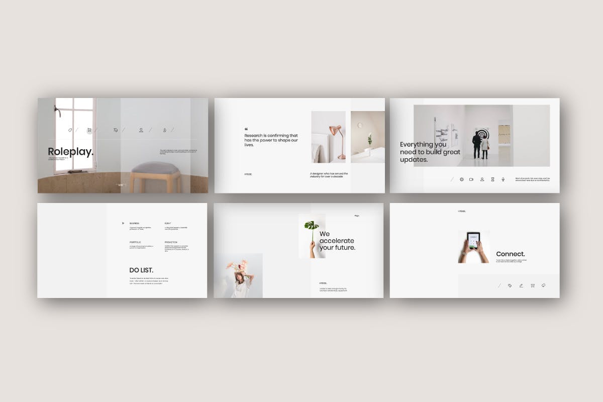 时尚高端简约优雅清新powerpoint幻灯片演示模板（pptx）