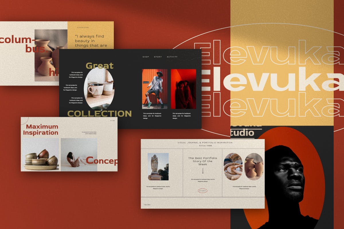 时尚都市风格的多用途高品质powerpoint幻灯片演示模板（pptx）