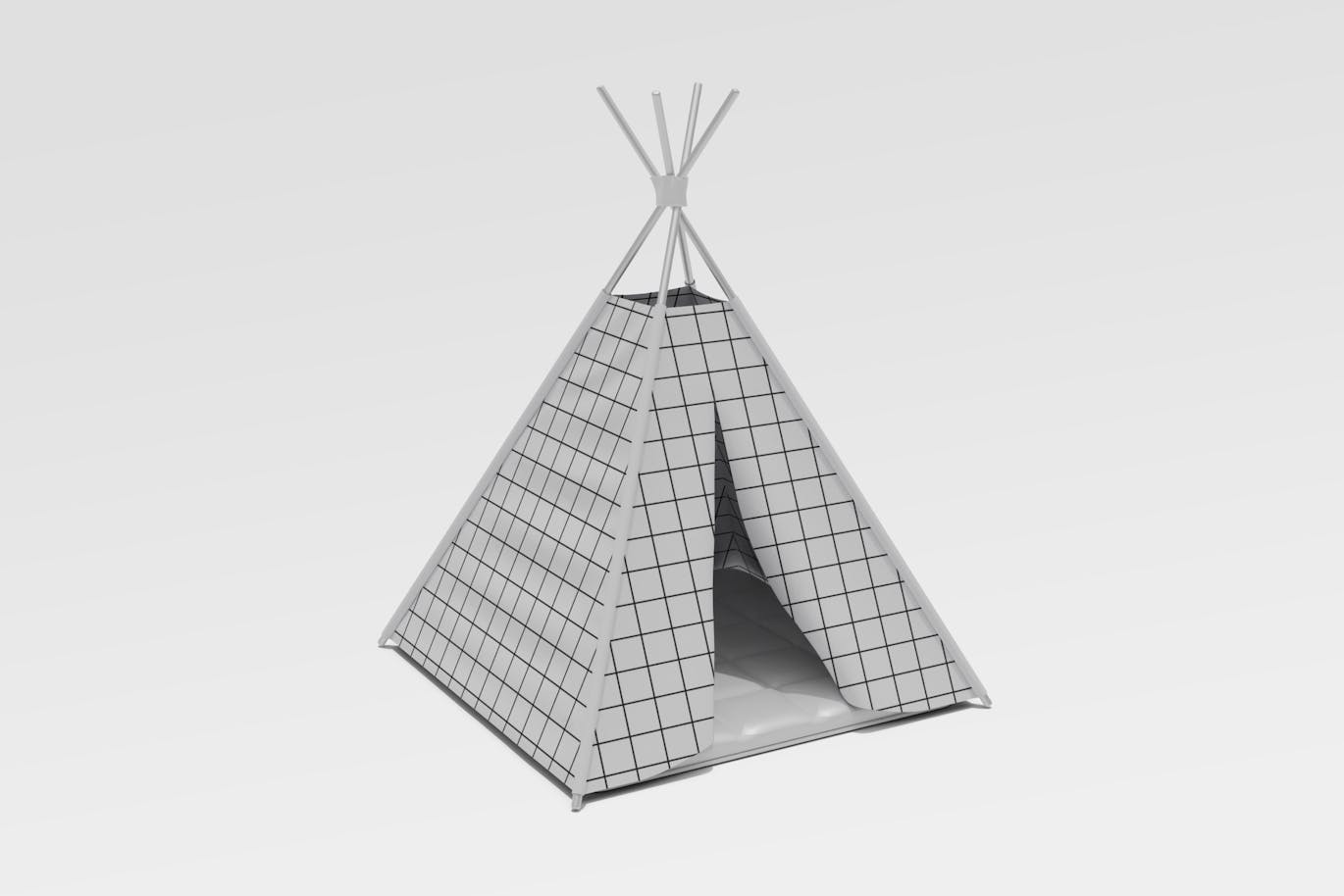 户外儿童帐篷模型 (PSD)