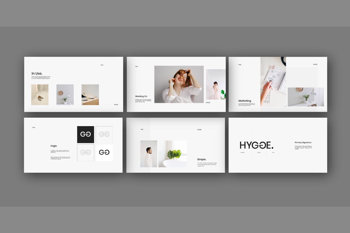 时尚高端简约优雅清新powerpoint幻灯片演示模板（pptx）