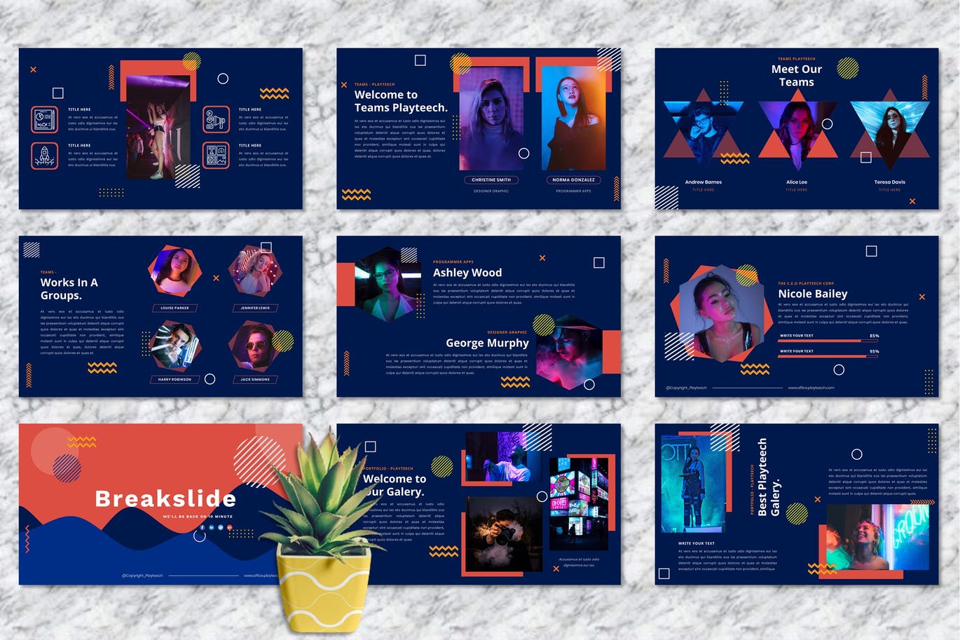 时尚高端绚丽创意powerpoint幻灯片演示模板（pptx）